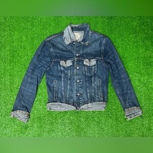 Vtg Polo Ralph Lauren Men's Small Blue Authentic Denim Goods Custom Jean Jacket